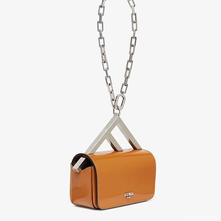 Affordable HOT F Brown In Calf Leather Bag Nano Fendi 0715